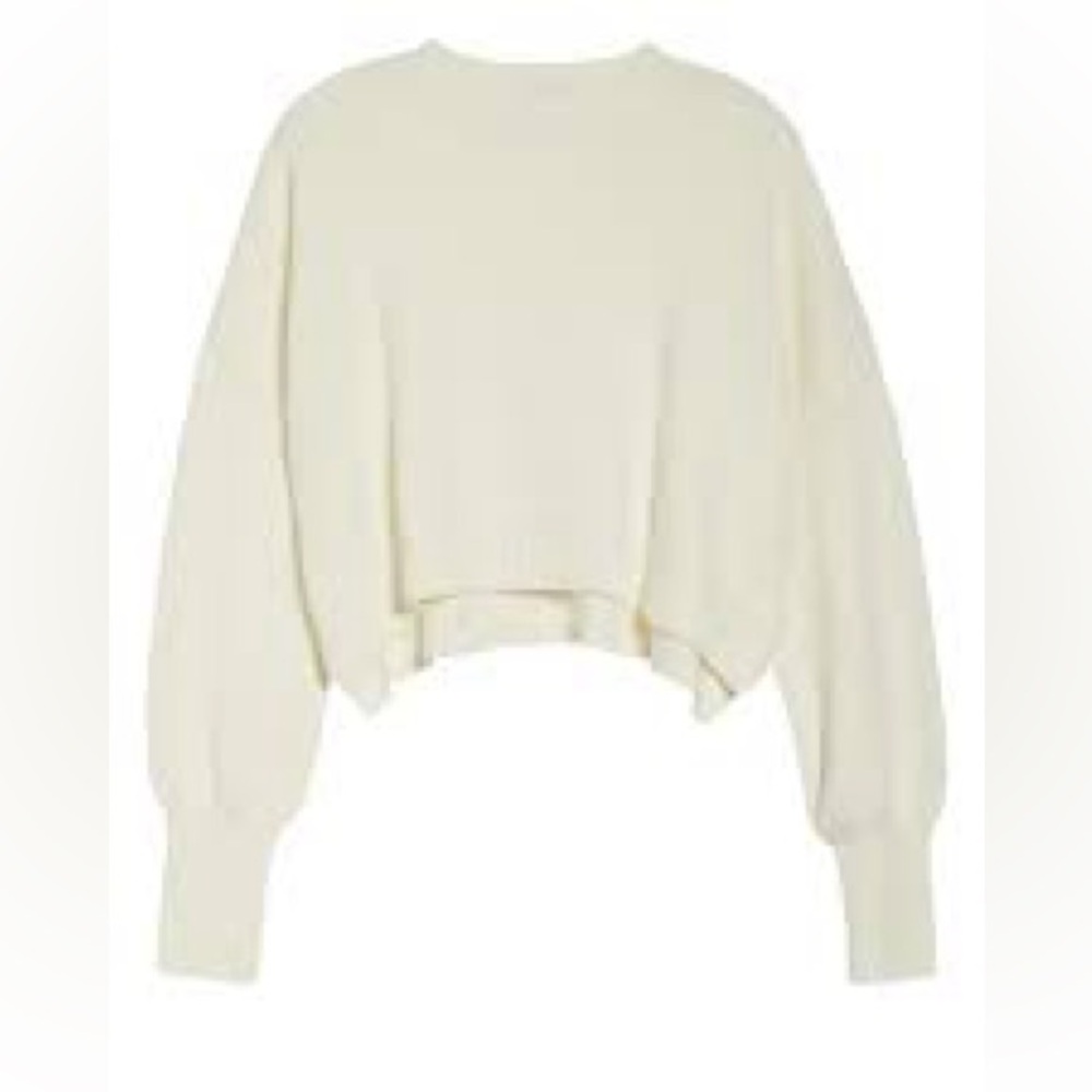 Free People Easy Street Crop Pullover - white